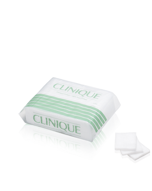 Clinique Cotton Pad, 精选100%高级纯棉制成，适用于任何肌肤。合适的厚度和大小，令洁肤水的使用更方便、有效。