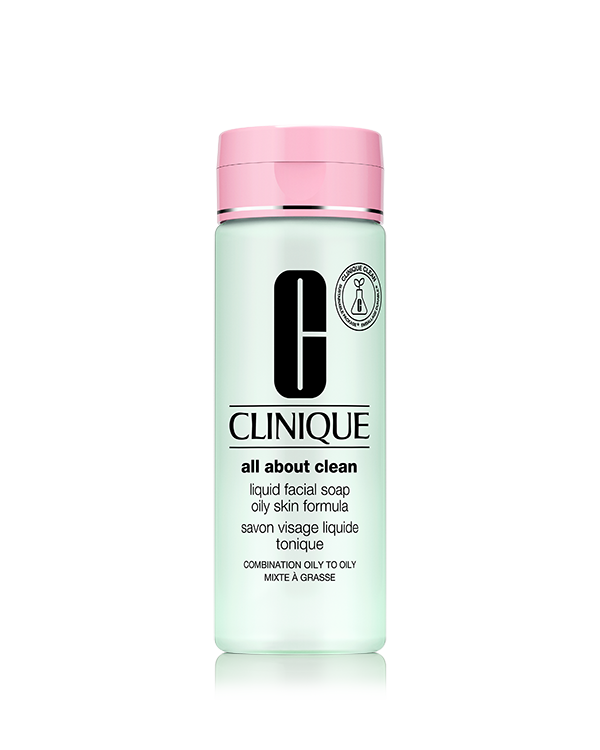CLINIQUE LIQUID FACIAL SOAP, 弱酸性配方，温和净脂。软化老废死皮，嫩滑再现。